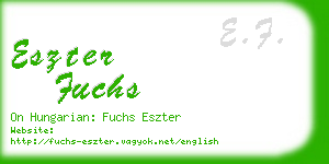 eszter fuchs business card